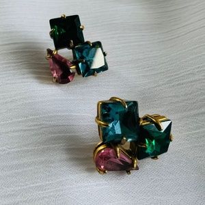 J. Crew Multicolored Gem  Elegant Stud Earrings